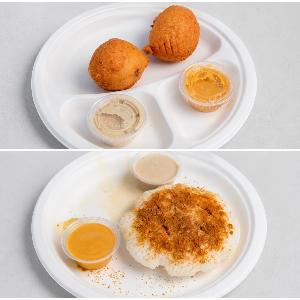 ⁠⁠Thatte Idly + Mysore Bonda (2pcs)