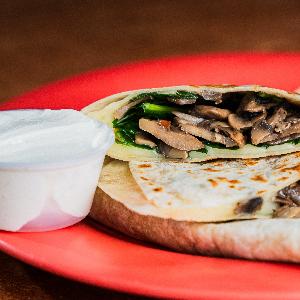 Spinach And Mushroom Quesadilla