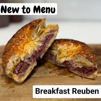 Breakfast Reuben Bagel