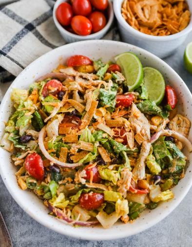 Shredded Chicken Taco Salad