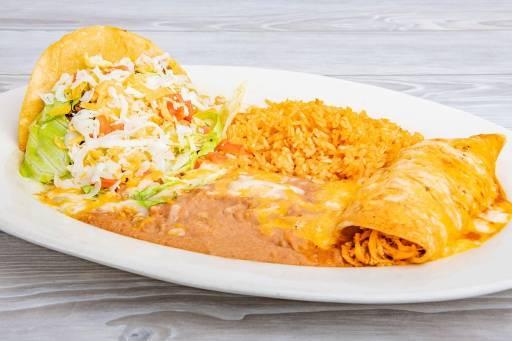 A. One Chalupa, Cheese Enchilada And Beans