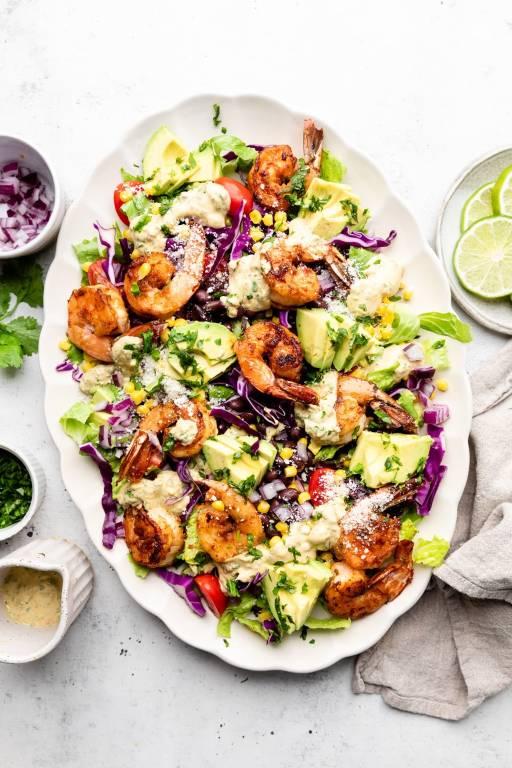 Shrimp Taco Salad Fajita