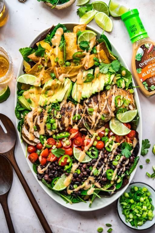 Grilled Chicken Taco Salad Fajita