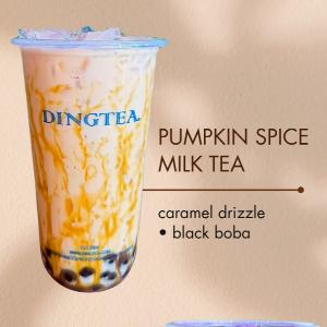 Pumpkin Spice Milk Tea w/ boba